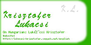 krisztofer lukacsi business card